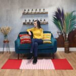 Indian Cotton Rug - 70x170cm - Red/Pink - immagine 7