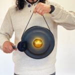 Small Healing Gong in Stand - 25cm - Black - immagine 5