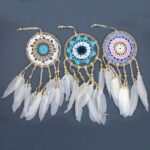 Pastel Blue Macramé Dream Catcher 12cm (asst colours) - immagine 4