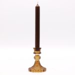 Set of 2 Vintage Dinner Candle Holder - Antique Amber - immagine 2