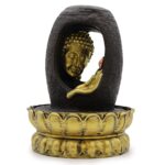 Tabletop Water Feature - 30cm - Golden Buddha & Vitarka Mudra - immagine 2