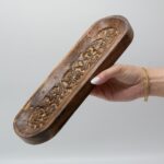 Large Incense Tray 30x10cm - Flower Design - immagine 3