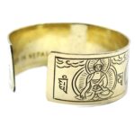 Brass Tibetan Bracelet - Five Buddha - immagine 2