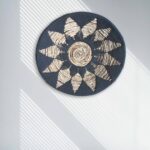 Set of Three Seagrass Bowls Wall Art - Black - immagine 4