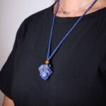 Crystal Gemstone Necklace Cord 45cm/18inch - Navy - immagine 6