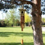 Square Seagrass Bird Box with Chimes 49x15cm - immagine 5