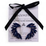 Royal Blue - Vintage Glass - Angel Wings - Earrings - immagine 3