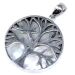 Tree of Life Silver Pendent 30mm - Mother of Pearl - immagine 5