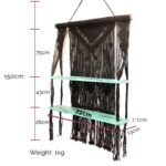 Brown Macrame Hanging Shelves - Brown - immagine 9