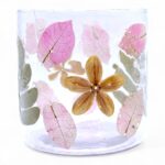 Natural Floral Glass - Straight Candle Holder - Primavera -  (8x8cm) - immagine 12