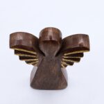 Medium Mango Wood Angel - Gold Decor - immagine 4