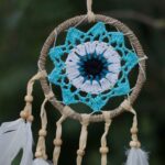 Pastel Blue Macramé Dream Catcher 12cm (asst colours) - immagine 5