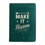 Dark Green Velvet Notebook - 80 pages - Make It Happen - immagine 3