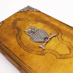 Heafty Coffee Tan Book - Zinc Owl Decor - 200 Deckle Edges Pages - 26x18cm - immagine 4