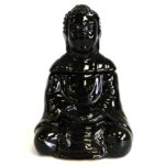 Sitting Buddha Oil Burner - Black - immagine 4