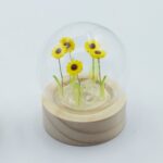 Floral Glow Garden Dome - 5 Sunflowers - LED Battery - immagine 5