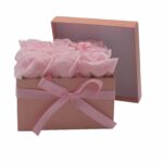 Soap Flower Gift Bouquet - 9 Pink Roses - Square - immagine 4
