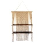 Brown Macrame Hanging Shelves - Brown - immagine 2