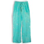 (LXL) Nomad Sari On the Med Collection - Lounge Pants - Turquoise & Gold Fish Design - immagine 5