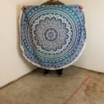 Small Mandala Roundie Cotton Art (130cm) - Classic Blue - immagine 2
