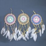 Pastel Pink Macramé Dream Catcher 16cm (asst colours) - immagine 2
