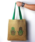 Large Jute Tote Bag - Mystic designs - Money Cat - immagine 5
