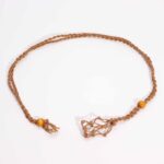 Crystal Gemstone Necklace Cord 45cm/18inch - Brown - immagine 2