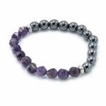 Faceted Gemstone Bracelet - Magnetic Amethyst - immagine 2
