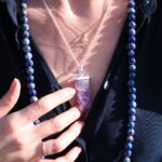 Gemstone Flat Pencil Pendant - Rose Quartz - immagine 7