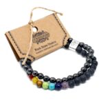 Magnetic Gemstone Bracelet - Black Stone Chakra - immagine 2