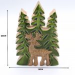 Lost in the Forrest -  Stag in the Forrest 3D Wooden Decoration - 25x15cm - immagine 6