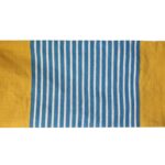 Indian Cotton Rug - 70x170cm - Yellow/ Blue