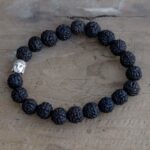 Rudraksha Buddah Bangle Mala - Dark - immagine 3