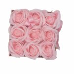 Soap Flower Gift Bouquet - 9 Pink Roses - Square - immagine 6