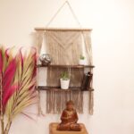 Brown Macrame Hanging Shelves - Brown - immagine 4