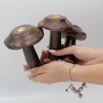 Set of 3 Flat Incense Cone Mushrooms (13cm 12cm 11cm) - immagine 5