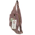 Cotton Hemp Style Belt (or Fanny) Bag - Wine - immagine 2