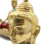 Brass Buddha Figure - Lrg Head - 11.5 cm - immagine 3