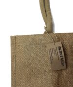 Large Jute Shopping Bag with Bottle holders - immagine 2