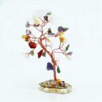 Gemstone Tree - Multi Stones on Natural Agate Base (35 stones) - immagine 2