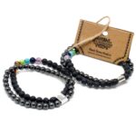 Magnetic Gemstone Bracelet - Black Stone Chakra - immagine 3