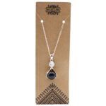 Gemstone Healing Hands Pendant - Black Agate - immagine 3