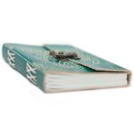 Leather Green Peace with Lock Notebook (18x13 cm) - immagine 4