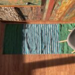 Indian Cotton Rug - 70x170cm - Blue/ Green - immagine 3