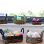 Banana Leaf & Hitam Raffia Basket- Set of 2 - immagine 5