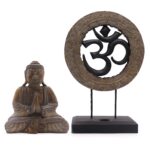 Buddha Feng Shui Set - Om - Grey & Black (2 Designs) - immagine 2