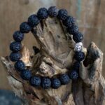 Rudraksha Buddah Bangle Mala - Dark - immagine 5