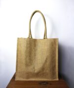Large Jute Shopping Bag with Bottle holders - immagine 3
