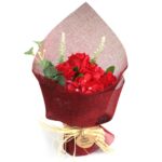 Standing Soap Flower Bouquet - Red - immagine 2