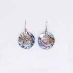 Shell & Silver Earrings - Flowers - Abalone